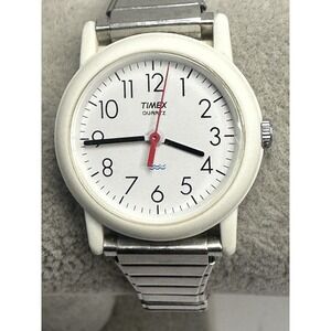 Timex Ladies Watch New Battery 1991 Vintage 25MM 5.5" Stretch Band Rare G63‎